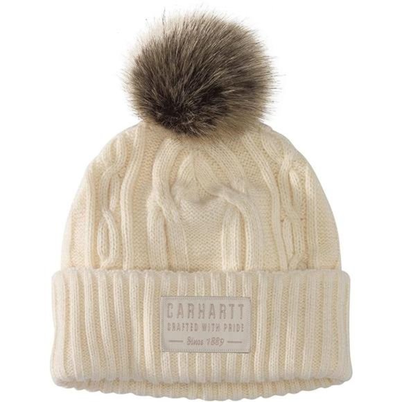 Carhartt Women\'s 105464 Women\'s Knit Pom-Pom Beanie